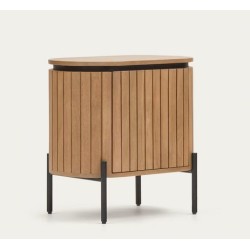 Mesita de noche ovalada de madera de mango 55 Cial VeryForma