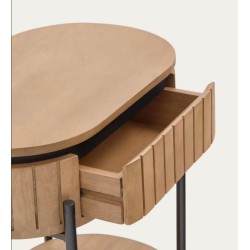 Bedside table with oval mango wood drawer 55 Cali VeryForma