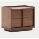 Walnut wood bedside table with dark finish 60x59 Noxi VeryForma