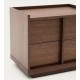 Walnut wood bedside table with dark finish 60x59 Noxi VeryForma