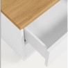 Table de Chevet bois chêne laqué blanc 53x44 Bali VeryForma