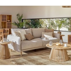 Natural teak wood side table Jet 50 cm VeryForma