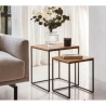 Lot de 2 Tables gigognes d'appoints en bois et métal Ana  VeryForma