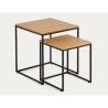 Lot de 2 Tables gigognes d'appoints en bois et métal Ana  VeryForma