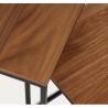 Lot de 2 Tables gigognes d'appoint en bois noyer et métal Ana VeryForma
