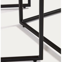 Set mit 2 Ana VeryForma Satztischen aus Nussbaum und Metall