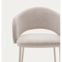 Set de 2 taburetes altos Aina VeryForma beige y metal