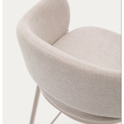 Set 2 sgabelli alti Aina VeryForma beige e metallo