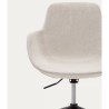 Chaise de bureau beige et aluminium finition noire mate Tisia  VeryForma