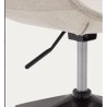 Chaise de bureau beige et aluminium finition noire mate Tisia  VeryForma