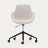 Chaise de bureau beige et aluminium finition noire mate Tisia  VeryForma