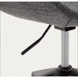 Dark grey and aluminium office chair with matt black finish Tisia VeryForma