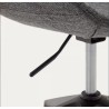 Dark grey and aluminium office chair with matt black finish Tisia VeryForma