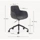 Dark grey and aluminium office chair with matt black finish Tisia VeryForma