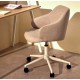 Chaise de bureau gris clair et pieds acier blanc mat Nara VeryForma