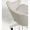 Light grey office chair with matt white steel legs Nara VeryForma