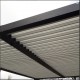 Pérgola bioclimática aluminio antracita 10,80m2 con cortina Habrita