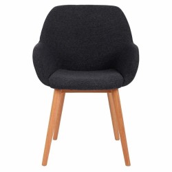 Conjunto de 2 sillones de comedor Tea Marine Fabric Solid Oak frame VeryForma