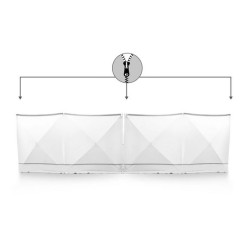 Trotec VarioScreen Zipper Pantalla protectora de 4 paneles 180x180 blanco