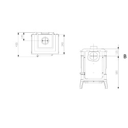 Nordica Extraflame Fedora 8.3kW Fogão a Lenha de Aço Preto
