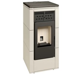 Ferlux Nerea 8 kW Pellet Stove Pearl White