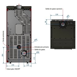 Ferlux Venus 8 kW Pellet Stove Imperial Red