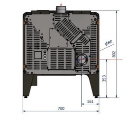 Ferlux Ares 8 kW Fogão a Pellets Branco Pérola