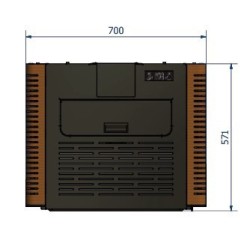 Poêle à Granulés Ferlux Ares 10 kW marron vintage