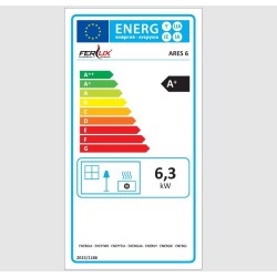 Ferlux Ares 8 kW Pellet Stove Pearl White