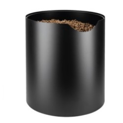 Fractio Wood Pellet Storage Tank Steel and Bamboo Dixneuf Design