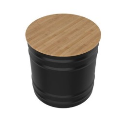 Tanque de almacenamiento de pellets de madera Fractio diseño de acero y bambú Dixneuf