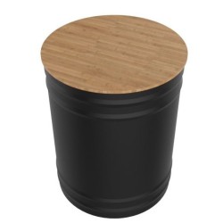 Nevada Wood Pellet Storage Tank Steel and Bamboo Dixneuf Design