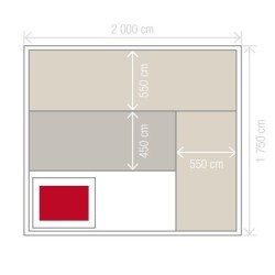 Holl's Eccolo Sauna de 6 plazas Pack completo estufa de 4,5kW y piedras incluidas