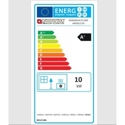 Inserção de Madeira La Nordica Ângulo Reto Monobloco 800 DX 10kW Preto