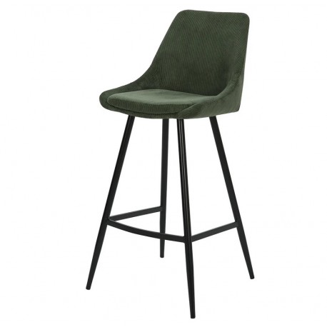 Set of 2 Ari VeryForma Green Velvet and Metal Worktop Chairs