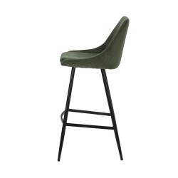 Set di 2 sedie da lavoro Ari VeryForma in velluto verde e metallo