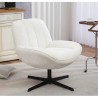 Fauteuil Ena tissu Blanc Pivotant VeryForma