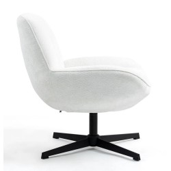 Poltrona giratória Ena Fabric White VeryForma