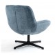 Fauteuil Ena tissu Bleu Pivotant VeryForma