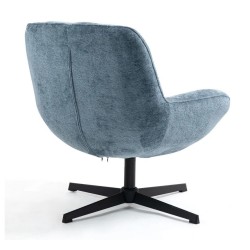 Fauteuil Ena tissu Bleu Pivotant VeryForma