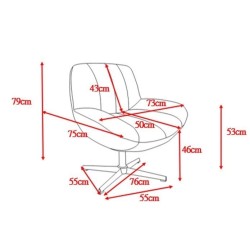 Fauteuil Ena tissu Safran Pivotant VeryForma