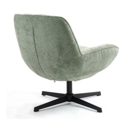 Ena Sillón giratorio de tela verde VeryForma