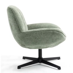 Ena Sillón giratorio de tela verde VeryForma