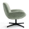 Ena Sillón giratorio de tela verde VeryForma