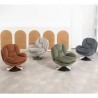 VeryForma Silla giratoria con tapa de terciopelo topo