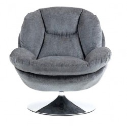 Fauteuil pivotant Top tissu velours gris foncé VeryForma