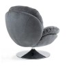 Sedia girevole VeryForma con piano in velluto grigio scuro