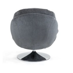 VeryForma Drehstuhl mit dunkelgrauer Samtauflage