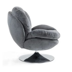 VeryForma Drehstuhl mit dunkelgrauer Samtauflage
