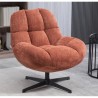 Molo Poltrona Girevole Tessuto Terracotta VeryForma